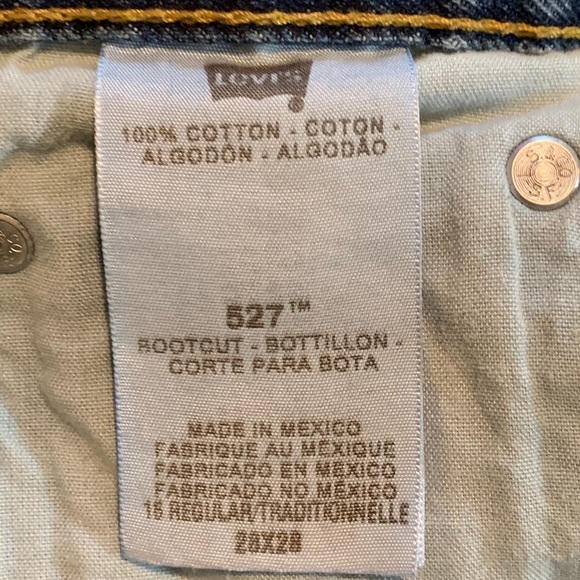 VINTAGE LEVIS Jeans 527 High Waisted Style Medium Wash Red Tab - Picture 7 of 7